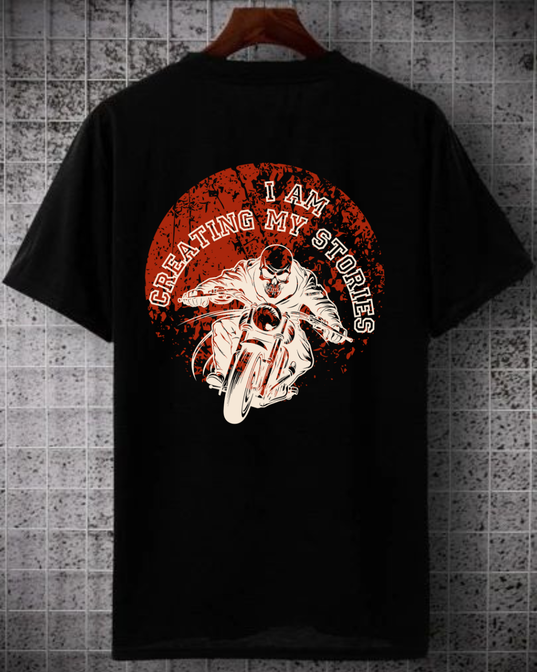 Begonia Bike Lover creating my Stories Cotton Slim Fit T-shirt for Men