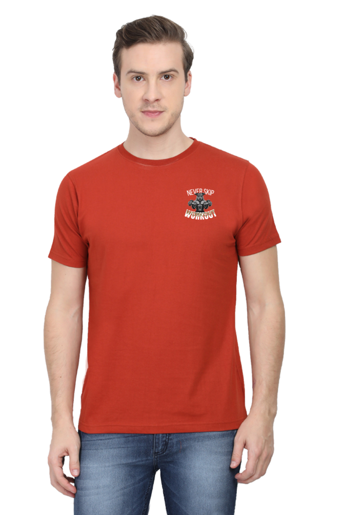 Begonia Official Gym Lover Men's Round neck Half Sleeve Cotton T-Shirt
