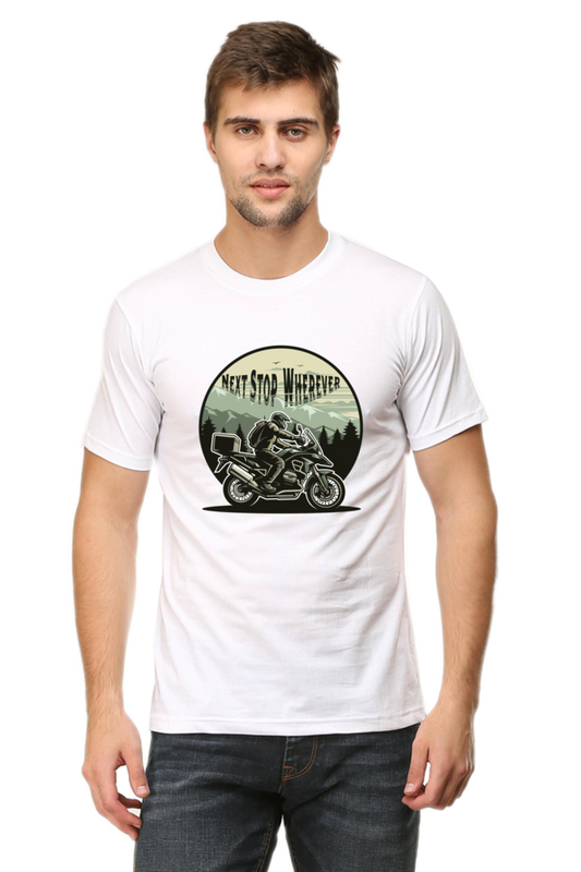 Begonia Bikers Love Cotton Slim Fit T-shirt for Men
