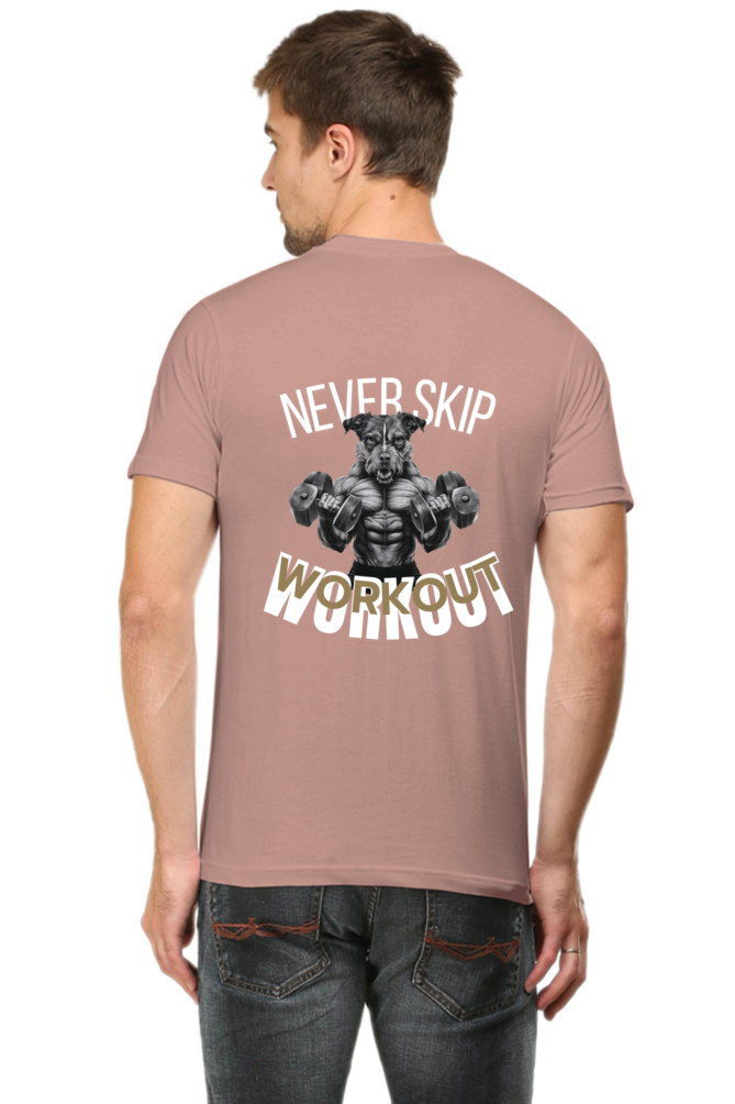 Begonia Official Gym Lover Men's Round neck Half Sleeve Cotton T-Shirt