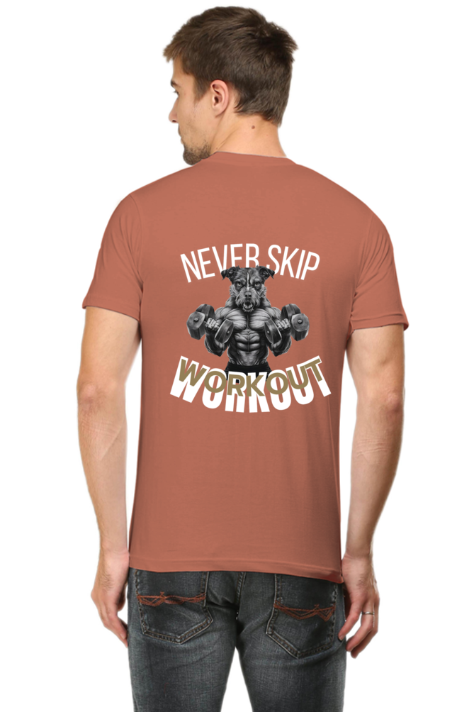 Begonia Official Gym Lover Men's Round neck Half Sleeve Cotton T-Shirt